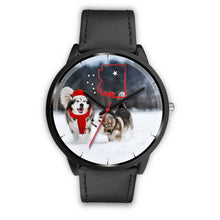 Load image into Gallery viewer, Alaskan Malmute Arizona Christmas Special Wrist Watch-Free Shipping