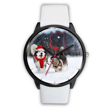 Load image into Gallery viewer, Alaskan Malmute Arizona Christmas Special Wrist Watch-Free Shipping