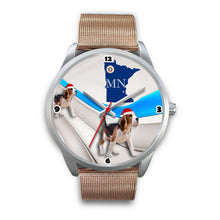 Load image into Gallery viewer, Beagle Dog Minnesota Christmas Special Wrist Watch-Free Shipping