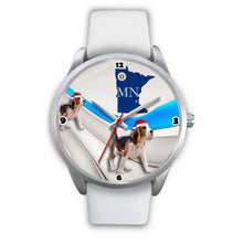 Load image into Gallery viewer, Beagle Dog Minnesota Christmas Special Wrist Watch-Free Shipping