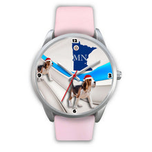 Load image into Gallery viewer, Beagle Dog Minnesota Christmas Special Wrist Watch-Free Shipping