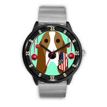 Load image into Gallery viewer, Basset Hound Dog Vector New Jersey Christmas Special Wrist Watch-Free Shipping