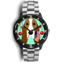 Load image into Gallery viewer, Basset Hound Dog Vector New Jersey Christmas Special Wrist Watch-Free Shipping