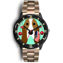 Load image into Gallery viewer, Basset Hound Dog Vector New Jersey Christmas Special Wrist Watch-Free Shipping
