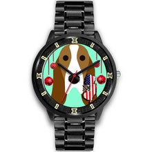 Load image into Gallery viewer, Basset Hound Dog Vector New Jersey Christmas Special Wrist Watch-Free Shipping