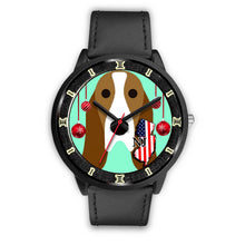 Load image into Gallery viewer, Basset Hound Dog Vector New Jersey Christmas Special Wrist Watch-Free Shipping