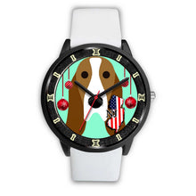 Load image into Gallery viewer, Basset Hound Dog Vector New Jersey Christmas Special Wrist Watch-Free Shipping