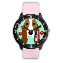 Load image into Gallery viewer, Basset Hound Dog Vector New Jersey Christmas Special Wrist Watch-Free Shipping