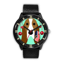 Load image into Gallery viewer, Basset Hound Dog Vector New Jersey Christmas Special Wrist Watch-Free Shipping