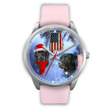 Load image into Gallery viewer, Black Labrador Retriever Alabama Christmas Special Wrist Watch-Free Shipping