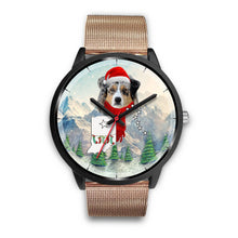 Load image into Gallery viewer, Australian Shepherd Indiana Christmas Special Wrist Watch-Free Shipping