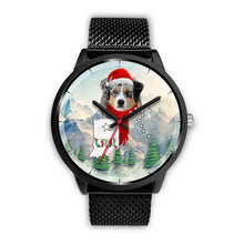 Load image into Gallery viewer, Australian Shepherd Indiana Christmas Special Wrist Watch-Free Shipping