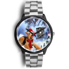 Load image into Gallery viewer, Airedale Terrier Indiana Christmas Special Wrist Watch-Free Shipping