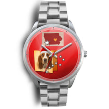 Load image into Gallery viewer, Basset Hound Iowa Christmas Special Wrist Watch-Free Shipping