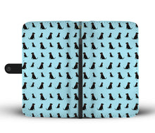 Load image into Gallery viewer, Black Labrador Retriever Pattern Print Wallet Case-Free Shipping