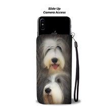 Load image into Gallery viewer, Bearded Collie Dog Print Wallet Case-Free Shipping