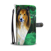 Load image into Gallery viewer, Amazing Rough Collie Dog Print Wallet Case-Free Shipping