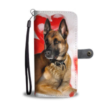 Load image into Gallery viewer, Belgian Malinois Dog White Print Wallet Case- Free Shipping