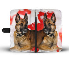 Load image into Gallery viewer, Belgian Malinois Dog White Print Wallet Case- Free Shipping