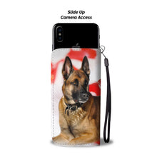 Load image into Gallery viewer, Belgian Malinois Dog White Print Wallet Case- Free Shipping