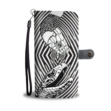 Load image into Gallery viewer, Black &amp; White Snake Print Wallet Case-Free Shipping