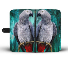 Load image into Gallery viewer, Amazing African Grey Parrot (Congo Grey Parrot) Print Wallet Case-Free Shipping