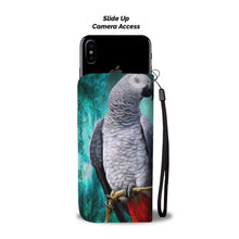 Load image into Gallery viewer, Amazing African Grey Parrot (Congo Grey Parrot) Print Wallet Case-Free Shipping