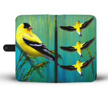 Load image into Gallery viewer, Amazing American GoldFinch Bird Print Wallet Case-Free Shipping
