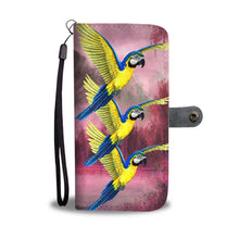 Load image into Gallery viewer, Blue And Yellow Macaw (Blue And Gold Macaw) Parrot Print Wallet Case-Free Shipping