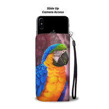Load image into Gallery viewer, Blue And Yellow Macaw (Blue And Gold Macaw) Parrot Print Wallet Case-Free Shipping