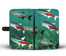 Load image into Gallery viewer, Amazing Neon Tetra Fish Print Wallet Case-Free Shipping