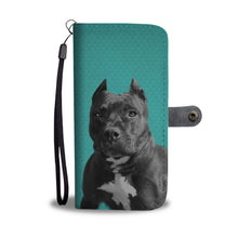 Load image into Gallery viewer, Black Pitbull Dog Print Wallet Case-Free Shipping