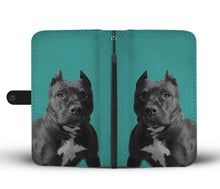 Load image into Gallery viewer, Black Pitbull Dog Print Wallet Case-Free Shipping