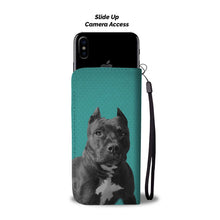 Load image into Gallery viewer, Black Pitbull Dog Print Wallet Case-Free Shipping