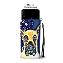 Load image into Gallery viewer, Amazing Great Dane On Blue Print Wallet Case-Free Shipping