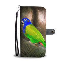 Load image into Gallery viewer, Blue Headed  Parrot Print Wallet Case-Free Shipping
