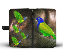 Load image into Gallery viewer, Blue Headed  Parrot Print Wallet Case-Free Shipping