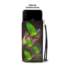 Load image into Gallery viewer, Blue Headed  Parrot Print Wallet Case-Free Shipping