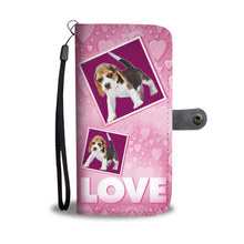 Load image into Gallery viewer, Beagle Dog with Love Print Wallet Case-Free Shipping