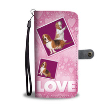 Load image into Gallery viewer, Basset Hound Dog with Love Print Wallet Case-Free Shipping