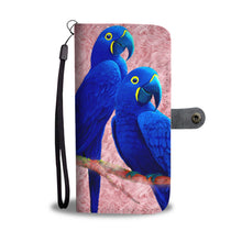 Load image into Gallery viewer, Amazing Hyacinth Macaw Parrot Print Wallet Case-Free Shipping