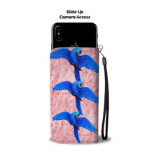 Load image into Gallery viewer, Amazing Hyacinth Macaw Parrot Print Wallet Case-Free Shipping
