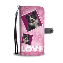 Load image into Gallery viewer, Border Collie Dog with Love Print Wallet Case-Free Shipping