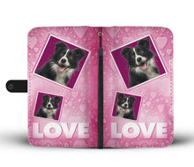 Load image into Gallery viewer, Border Collie Dog with Love Print Wallet Case-Free Shipping