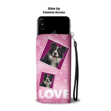 Load image into Gallery viewer, Border Collie Dog with Love Print Wallet Case-Free Shipping
