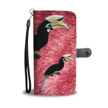 Load image into Gallery viewer, African Pied Hornbill Bird Print Wallet Case-Free Shipping