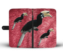 Load image into Gallery viewer, African Pied Hornbill Bird Print Wallet Case-Free Shipping