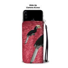 Load image into Gallery viewer, African Pied Hornbill Bird Print Wallet Case-Free Shipping