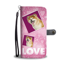 Load image into Gallery viewer, Akita Dog with Love Print Wallet Case-Free Shipping
