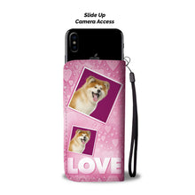 Load image into Gallery viewer, Akita Dog with Love Print Wallet Case-Free Shipping